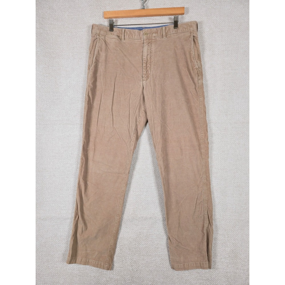 Cremieux Madison Corduroy‎ Pants Mens 36x32 Khaki Comfort Stretch Straight Sz L